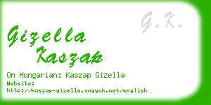 gizella kaszap business card